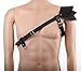 ClearUmm Men`s Leather Cross Body Harness Chest Belt with Single Shoulder Armor