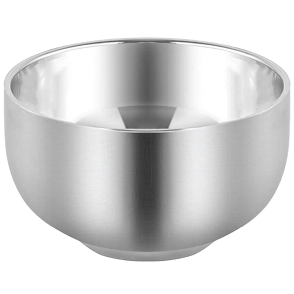 Photo 1 of Akstore Men's Durable Shave Soap Cup Stainless Steel Heat Insulation Smooth Shaving Mug Bowl (Medium)