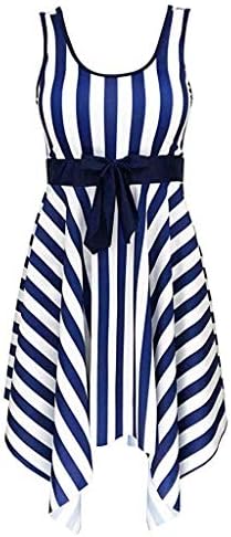 Womens Swimming Stripe Swimsuit Swimwear Push Up Beach Bikini Sets Lace Crochet Skirted Bikini Bottom