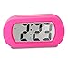 Girls Alarm Clock, Samshow Desk Clock, Travel Alarm Clock, Portable Clock, Simple Setting, Snooze Light, Shockproof, Large LED Screen, Progressively Louder Wake Alarm Clock, Battery Powered (Pink)