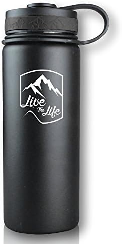 Stainless Steel Water Bottle - Wide Mouth Bottle - Insulated Water Bottle - Double Walled - Vacuum Insulated - Water Bottle 18 oz
