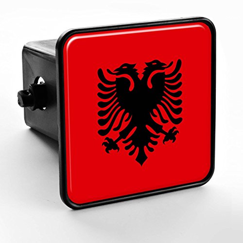 ExpressItBest Trailer Hitch Cover - Flag of Albania (Albanian) 2