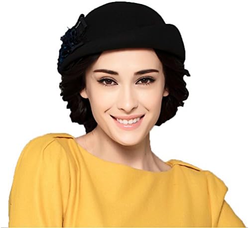 Women's Lace Flower Wool Beret Cap