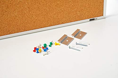 Innovart Cork Bulletin Board, Cork Board,Aluminum Frame 10 Pcs Colored Push Pin Included (24 x 36 inch) - Thumbnail 3
