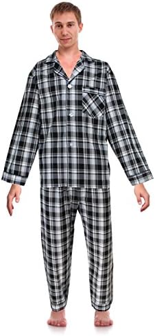 RK Classical Sleepwear Men’s Broadcloth Woven Pajama Set