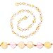 Baltic Amber Teething Necklace for Baby with Rose Quartz- Natural Soothing, Teething Pain Relief With Raw Certified Amber - Safety Knotted - Highest Quality Jewelry for Your Kid (Rose - 12.5