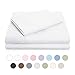 MALOUF Double Brushed Microfiber Super Soft Luxury Bed Sheet Set - Wrinkle Resistant - Dorm Room Essentials - Twin Extra Long Size - White