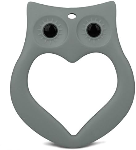 Yelovemei Hot Sales FDA Silicone Baby Soft Chewable Toys BPF Free Silicone Owl Style Silicone Baby Teething Toys (gray)