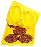 Silicone Burger Press & Patty Maker, Innovative Built-In Dimplers Make Perfect Patties for BBQ Party, Portable & Non-Leakable Design
