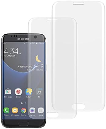 Galaxy S7 Screen Protector, Hotbin [2-Pack] 9H Full Edge to Edge Coverage Curved Ballistic Tempered Glass, Premium Screen Protection for Samsung Galaxy S7