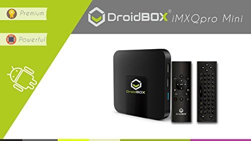 DroidBOX iMXQpro Mini with VIP Plus Air-Mouse w/QWERTY Mini-Keyboard Android 7.1 Nougat Smart Mini PC 4K UltraHD HDR Compatible Amlogic S905W Quad-Core 2GB RAM 16GB ROM [W.VIP Plus]