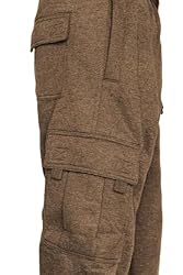 Men's Cargo Sweatpants Casual Fleece Joggers Loose