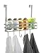 BINO 'Lafayette' Over-the-Door Basket with Hooks, Nickel