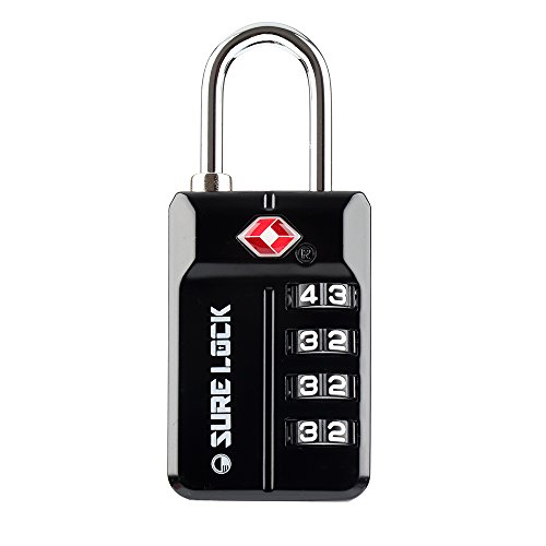 SURE LOCK TSA Compatible Travel Luggage Locks, Open Alert Indicator, Easy Read Dials