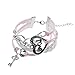 Sankuwen Love Heart Key Lock Bracelet Pink