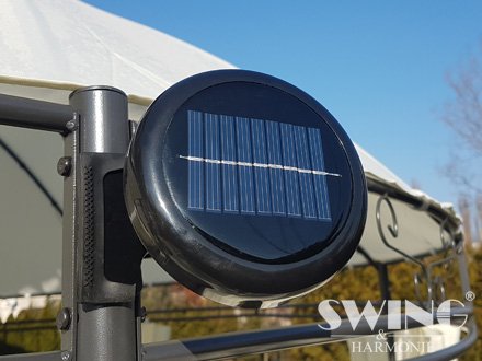 Swing & Harmonie Luxus Pavillon mit LED Beleuchtung - Hochwertiges Gartenzelt - Robustes Partyzelt - Wasserabweisender Gartenpavillon - (Creme) – Bild 5