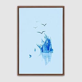 Framed Canvas Wall Art Minimalistic Painting Canvas Prints Home Artwork Decoration for Living Room,Bedroom - 16x24 inches