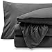 Bare Home Super Soft Fleece Sheet Set - Split King Size - Extra Plush Polar Fleece, No-Pilling Bed Sheets - All Season Cozy Warmth (Split King, Grey)