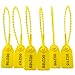 Leadseals(R) 100 PlasticTamper Seals, Zip Ties for Fire Extinguishers Pull Tite Security Tags Numbered Disposable Self-Locking Tie 250mm Length (Yellow)
