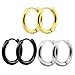 316L Surgical Stainless Steel Hoop Earrings Mens Womens Small Huggie Hoop Earrings(3 Pairs)-10MM