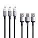 Type C Cable, AXELECT 3PACK(10ft 6ft 3ft) Nylon Braided USB C to USB A Charging Sync Cable for Samsung Galaxy S8/S8 Plus, LG/G5/G6, HTC 10 and More USB Type C Devices