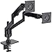 Bestand Premium Dual Monitor Stand - Dual Monitor Mount for LED LCD,Up to 17''-27'' Screen,Aluminum (Gray)