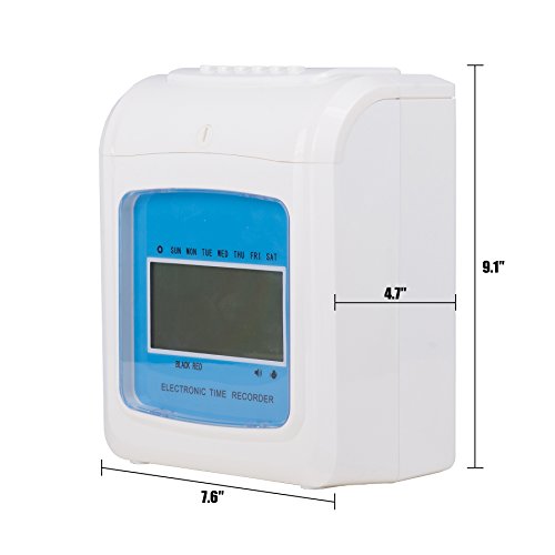 CO-Z Electronic Employee Time Recorder Time Clock Punch for Small Business Offices w/ 50 Cards … (Time Clock with 50 TimeCards)