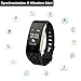 WFCL Fitness Tracker Heart Rate Monitor Activity Sleep Monitor Waterproof Smart Wristband (Black-1)