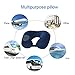 CELAHE Inflatable Travel Neck Pillow, Portable Airplane Pillow and Cervical Neck Pillow for Kids + Adults, for Lightweight Support in Airplane, Car, Train, Bus and Home, with Storage Bag