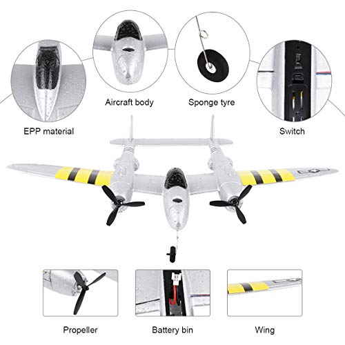 RC Airplanes 330mm Wingspan Glider 2 Channels RC Aircraft EPP RTF Romote Control Airplane 2.4GHz for Outdoor Flight Easy to Fly