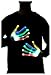 GlowCity Glow-In-the-Dark LED Skeleton Gloves – Flash or Static Modes (Multicolor)