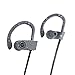 iJoy FS IPX7 Premium Sport Bluetooth Waterproof Earbuds with Noise Cancellation Technology Wireless Waterproof Earphones Waterproof Headphones With Mic and Travel Case (GRAY/BLACK)