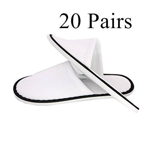Hotel Spa Slippers Closed Toe Home Guest Slippers for Adult 20 Pairs