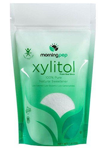 Morning Pep Pure Birch Xylitol (Keto Diet Friendly) Sweetener 1 LB (Not from Corn) Non GMO - Kosher - Gluten Free - Product of USA.