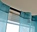 Mysky Home Back Tab and Rod Pocket Window Crushed Voile Sheer Curtains for Living Room, Teal, 51 x 63 inch, Set of 2 Crinkle Sheer Curtain Panels