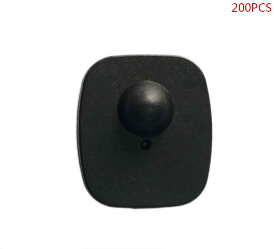 Topker 200pcs 8.2Mhz RF Reusable EAS Mini Square Tag Retail Security Clothes Hard Tags for Garment Shop Supermarket