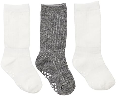 Baby Knee Socks Stay Put on Baby's Kicking Legs ~ Ribbed 3 Pairs