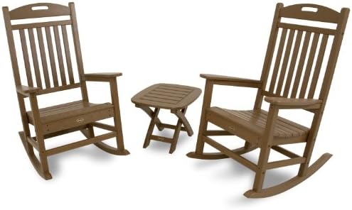 TREXOutdoor Furniture TXS121-1-TH Yacht Club 3-Piece Rocker Chair Set, Tree House