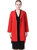 Miya Women's Faux Leather Jacket Quilted Bomber Jacket Short Coat Red Medium