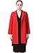 Miya Women's Faux Leather Jacket Quilted Bomber Jacket Short Coat Red Medium