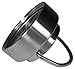 ZOOPOLR 2pcs Stainless Steel Cap Lid Top with Flip Up Carry Handle for Hydro Flask Type Wide Mouth Bottles (Set of 2, Diameter 2.2