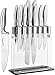 Utopia Kitchen Knife Set with Block Cooking Knife Set - 12 Pieces Stainless Steel Knives with an Acrylic Stand