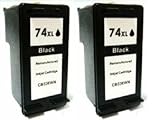 HouseOfToners Remanufactured Ink Cartridge Replacement for HP 74XL CB336WN (2 Black, 2-Pack)