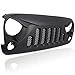 Front Matte Black Gladiator Grille Grid Grill with Mesh Insert For Jeep Wrangler JK JKU Rubicon Sahara Sport X Unlimited 2007-2018