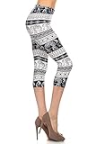 Leggings Depot Capri Printed Leggings Batch4 Regular Size 0-12 Elephant Madness
