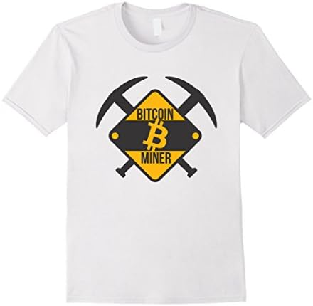 Men's Bitcoin Miner T-Shirt Medium White