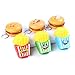 Sinofun 8PCS Random Kawaill Small Food Squishy Package Set, Including Cake, Pizza, Hamburger, Ice Cream, Doughnut, Hot Dog, Slow Rising Keychain Education Toys