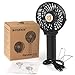 D-FantiX Small Portable Fan Battery Operated Personal Fan Mini USB Rechargeable Handheld Fan for Home, Travel, Bedroom and Office (Black)