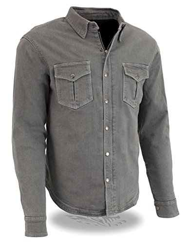 Milwaukee Performance Men's Denim Biker Shirt With Aramid (Grey, Medium)