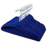 TQVAI Kids Velvet Hangers Non Slip Space Saver - Navy Blue - 30 Pack